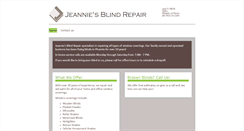 Desktop Screenshot of jeanniesblindrepair.com