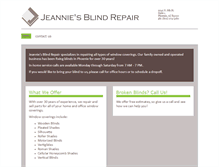 Tablet Screenshot of jeanniesblindrepair.com